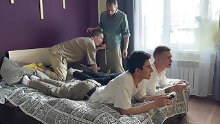 Together with My Stepfather, I Shag My Console-playing Mates