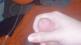 Guy attempting to be tranquil while having fun in his room