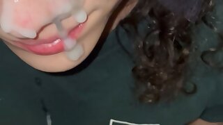 Cute boy gets facial cumshot from hetero guy