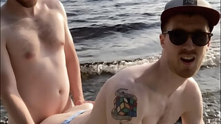 Queer Twinks Public Outdoor Without a condom At The Beach