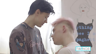 Rosy Haired Twink Oliver V Gets Drilled By Brunette Logan S!