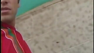 Beefy stud duo strip then fellate each other's meaty dongs to end with a butt fuck