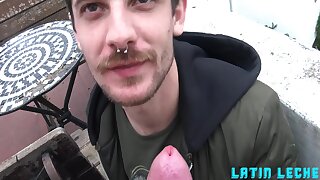 Handjob Under A Bomber Jacket