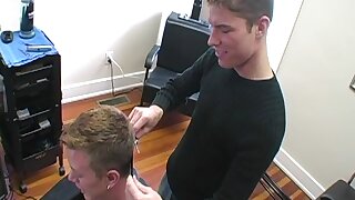 RaunchyTwinks Video: Horny hairdresser gets bj'ed