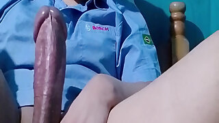 Toying with my ample cock until I spunk
