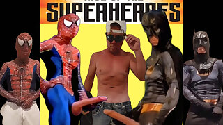 Batman and Spiderman use Large Meatpipes to Crew Up with Sixxbig