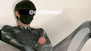 Black Spider Dumping Water and Spunk