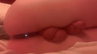 Gay Teenage Cums Handsfree From Vibrator