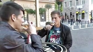 Homosexual lad and a cub are having no condom romp