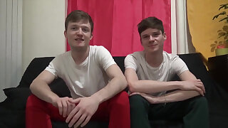 First porn shoot for 2 sexy French twinks