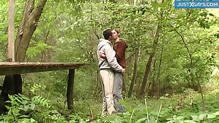 Peter blows by the sea outdoor, naked, cum