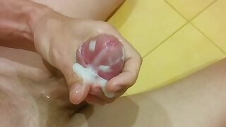 Teasing Edging Shaved Youngster Close Up Messy Spunk