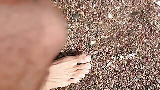 Water feet sausage mess desert